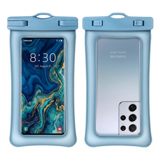리루나 부력 더블에어백 방수 휴대폰 케이스, 1개, 블루