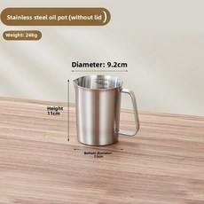 스테인레스 계량컵 대용량 요리 홈베이킹 주전자 2L 주방 실험실 측정, 500ml