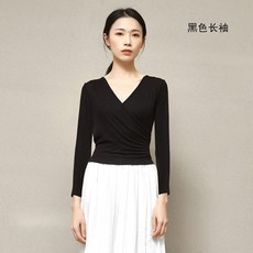 브이넥 발레복 상의 발레 댄스복 한국무용 상의 반팔 공연 단체 긴팔 여성 운동복