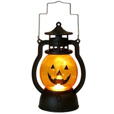 萱寶媽咪baby童裝館 萬聖節南瓜提燈 發光手提燈 聖誕節裝飾擺件 萬聖節禮物, 南瓜笑臉裝飾提燈(A款), 1個