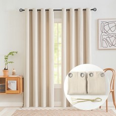 홈앤센스 탑리빙 아일릿 거실커튼 여행 중창커튼