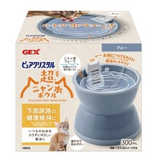 GEX 下部尿路專用軟水碗 貓咪飲水軟水陶瓷高腳碗, 1個