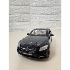 Wendy 1:32 賓士C系列仿真合金迴力車 C200 C250 C300 C260 精緻模型車 收藏擺飾, 黑色-新標誌, 1個