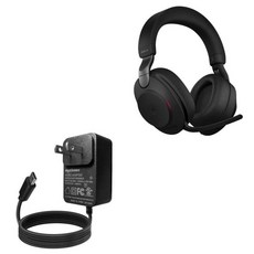 BoxWave Jabra Evolve2 85와 호환되는 충전기 - 벽면 다이렉트 (15W) 내장 1.8m(6피트) 케이블로 장치를 빠르게 충전하세요