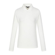 팬텀 여성 골지 니트 카라 긴팔이너티셔츠