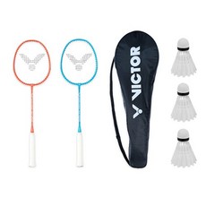빅터 배드민턴 라켓 AURA POWER 1200 2p + 가방 + 셔틀콕 3p 세트, 1세트 1세트