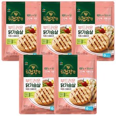CJ제일제당 더건강한 닭가슴살 직화스테이크, 5개, 800g