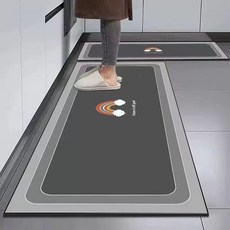 주방매트 키친 바닥 현관 씽크대 방수 얼룩 mat 인테리어 오염방지 대형 유럽풍 북유럽 가정용 업소용 개인용 인테리어, 1개, A. JN-키친-레인보우