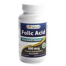 Best Naturals 葉酸 800mcg 膠囊, 1個, 240 件