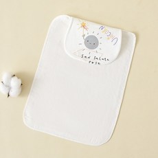 吸汗巾 墊背巾 紗布巾, 1個, 快樂太陽,【24x32cm】【0-4歲】, 快樂太陽