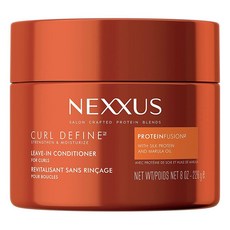 Nexxus Curl Define 곱슬머리용 리브인 컨디셔너 ProteinFusion 컬 컨디셔너 모이스처라이징 컬용 226.8g(8온스)