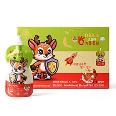 오켈라 튼튼쑥쑥 어린이 유아 녹용홍삼 딸기맛 0.8L, 2박스, 800ml
