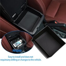 YUECHI 토요타 힐럭스 REVO Hilux SR5 AN120 AN130 120 130 2015-2020과 호환되는 자동차 팔걸이 보관 박스 오거나이저 액세서리