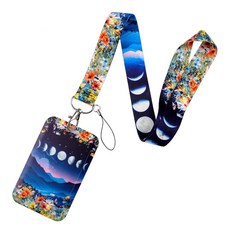 BKBKAAK ID 카드 배지 홀더가 있는 자폐증 랜야드 실키 넥 랜야드가 있는 블랙 플라스틱 이름표 홀더 어린이 여성 교사를 위한 Cool Be Kind 무지개 키체인, 달