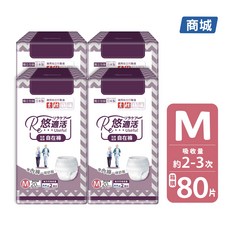 悠適活 輕薄自在褲, 中等的, 1個, 80片