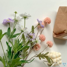 온빛마켓 인테리어조화 식당인테리어소품, 데이지 연보라