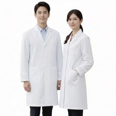 [자수선택가능] 프리미엄 스판 의사 약사 영양사 실험실 가운 유니토리