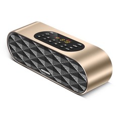 KELING 迷你多功能藍牙音響 FM收音機 USB AUX多種輸入, 金, F4 PRO