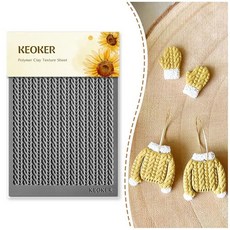Keoker 폴리머 클레이 텍스처 시트 크리스마스 귀걸이 주얼리 제작용 크리스마스 클레이 텍스처 매트 크리스마스 폴리머 클레이 귀걸이 도구 (스타일 3), 스타일 3