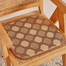 로즈밀 통풍 방석 육각형 브라운 여름방석 시원한