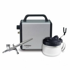 漢弓 sparmax ARISM Mini Kit 噴筆套組 0.4mm模型噴筆 HB040, 1個, 閃亮銀