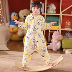 兒童連體睡衣 法蘭絨珊瑚絨，防踢防著涼護肚子