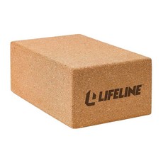 Lifeline Fitness 코르크 요가 블록 - 요가 필라테스 및 일반 피트니스를 위한 지속 가능한 홈 체육관 운동 장비 - 8.9 x 14 x 22.9cm(3.5 x 5, 싱글