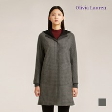 [올리비아로렌] 니트후드 탈부착 체크자켓_VOPFUWW9231