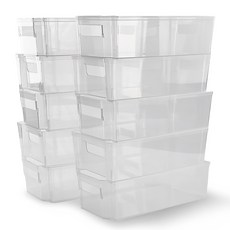 자이티 냉장고 정리 트레이 10개 세트, 투명