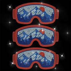 1개 유리 핫픽스 라인스톤 다리미 부착형 아플리케 의상 액세서리 (옷 가방 바지용) 297x210mm, 혼합색