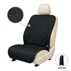 라네뜨 차량용 카시트 보호매트 방수시트 시트커버, 1개, 블랙