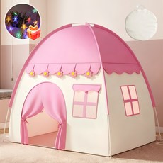 Flyaiku 원터치 실내 하우스 텐트 대형 홈캠핑 수납가방 포함, 핑크