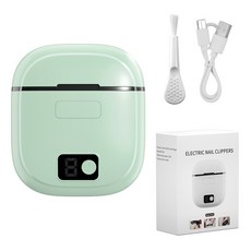 DIU 電動指甲刀兒童多功能磨甲器成人修甲器老人防夾肉指甲鉗新, 1個, FK310---【綠色】:中文包裝