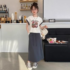 賣場優選童裝 女童短袖套裝 女童連衣裙夏季2025新款洋氣中大童裝洋氣短袖兩件套兒童套裝裙夏