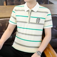 2026男士夏季Polo衫短袖休閒衫男高爾夫球衫條紋Polo衫男短袖運動商務翻領T恤輕薄透氣POLO衫短袖T恤男夏季商務休閒衫吸濕排汗夏天