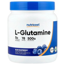 Nutricost L-글루타민 블루 라즈베리 500g(17.9oz) NCS-67523, 507 g, 500g, 1개