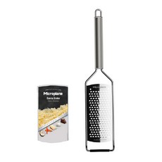 美國 Microplane 全不銹鋼專業刨刀，廚房刨絲神器，輕鬆刨絲，堅固耐用, 1個, 中齒 適合刨起司, 不鏽鋼2.0