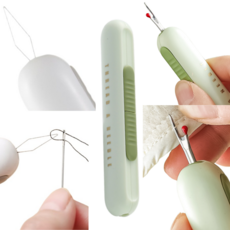 프라홈 3IN1 멀티 바늘꿰기 실밥커팅 리퍼 실뜨개, 1개, 그린