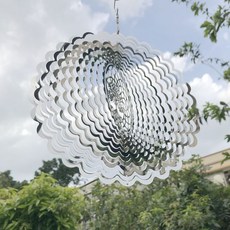 精工坊 彩色生命樹旋轉風鈴, 银色25cm*33cm, 银色