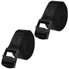 하중 고정 벨트 타이다운 캠백클식 25mm×3m 2개 라싱 고정 블랙, 1개