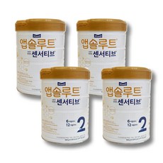 앱솔루트 센서티브 분유 2단계, 900g, 4개