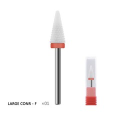 세라믹 네일 드릴 비트 크리스탈 연장용 전문 전기 아크릴 손톱용, LARGE CONR - F
