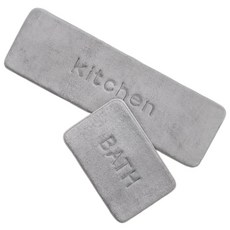 홈데코레 메모리폼 발매트 욕실주방용세트, 그레이