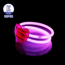 로앤제이 야광봉 야광 하트 팔찌 스틱 팔찌 클럽 콘서트 공연 파티 축제 할로윈 응원도구 파티용품, 1개, 하트팔찌