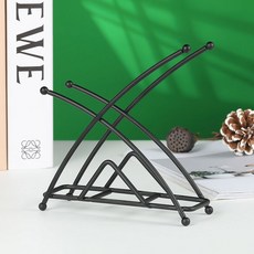 테이블 용 냅킨 홀더 주방 식탁 현대 금속 블랙 수조 종이 칵테일, Black X Shape, 1개, 1개