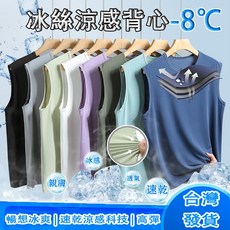 男款冰絲網眼運動背心 - 薄款透氣排汗衫