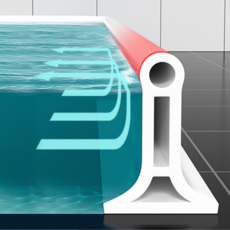 피아루네 욕실 물막이, 4cm, 1M