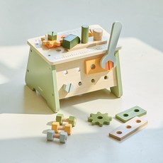 폴라비 원목 디럭스 공구놀이 나무블럭 교구 역할놀이 장난감세트, 1개