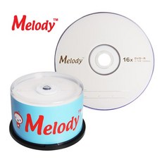 멜로디 DVD-R 16X 공디스크 케이크 4.7GB 50p, 1세트