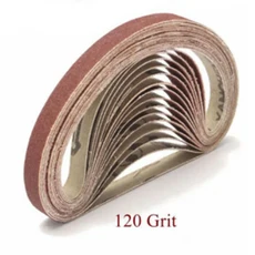 50pcs 10x330mm 샌딩 벨트 샌드페이퍼 그릿 40 60 80 120 샌딩 종이 에어 벨트 샌더 폴리싱 머신 용 연마, 01 빠른, 02 120Grit